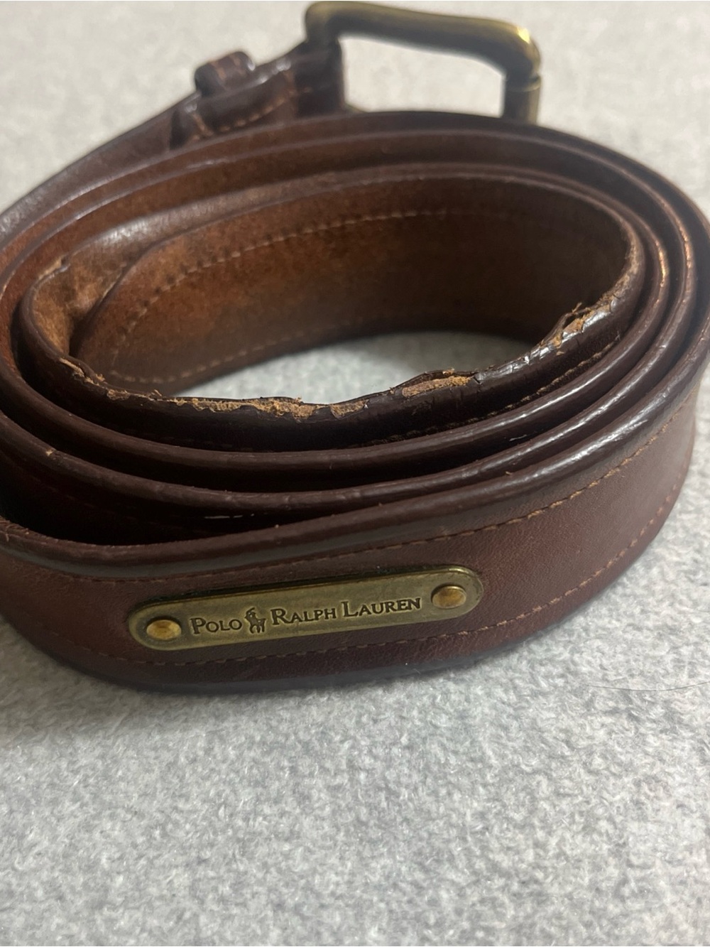 Vintage Polo by Ralph Lauren Brown Leather Men’s Belt